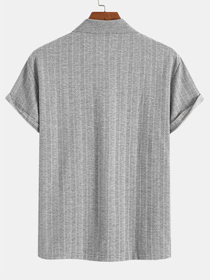 Men’s Zipper Polo Shirt
