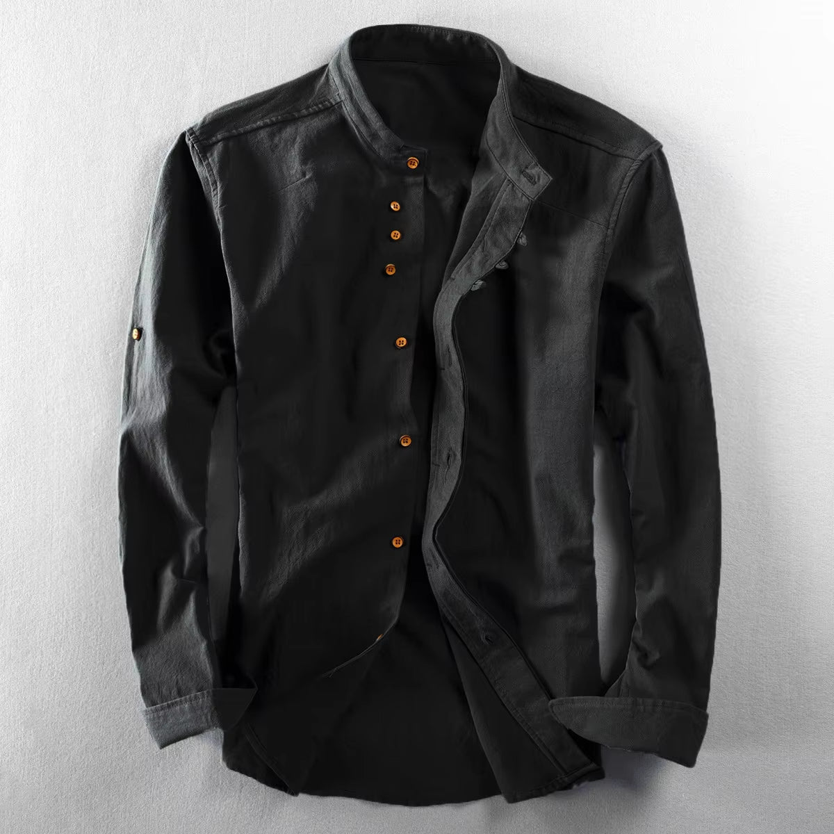 Mens katana japanese style black shirt samurai streetwear fashion