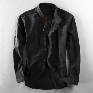 Mens katana japanese style black shirt samurai streetwear fashion