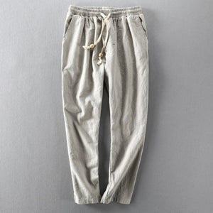 Men’s Loose Fit Cotton Linen Casual Trouser mylalooks.com