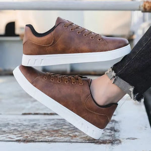 Mens casual sneakers brown outfit daily wear stylish fashion shoes