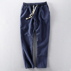 Men’s Loose Fit Cotton Linen Casual Trouser mylalooks.com