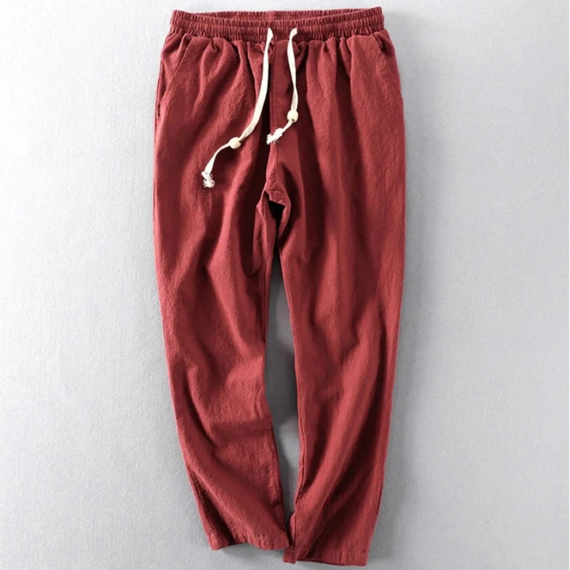 Men’s Loose Fit Cotton Linen Casual Trouser mylalooks.com
