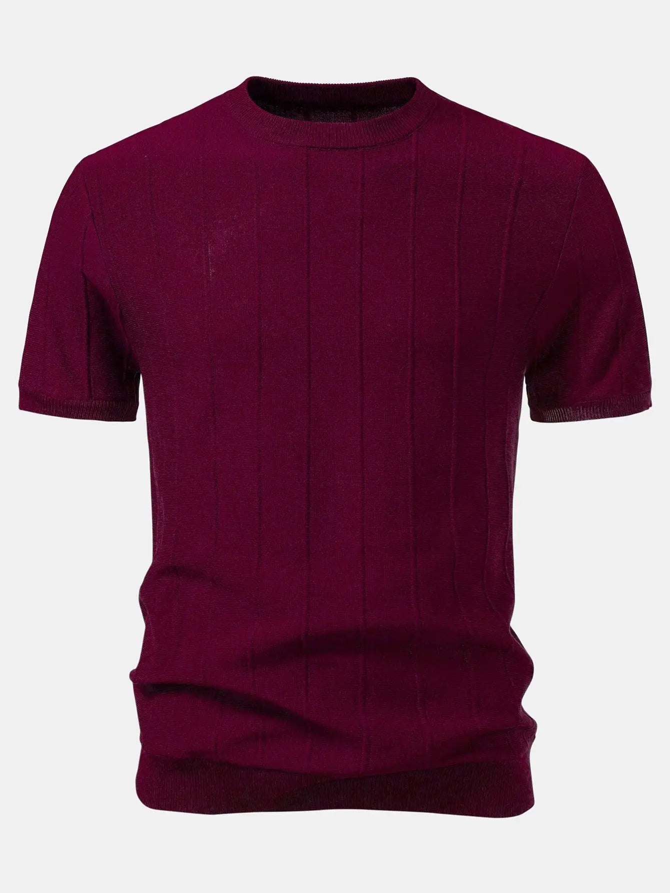 stylish striped t shirt men breathable knit fabric
