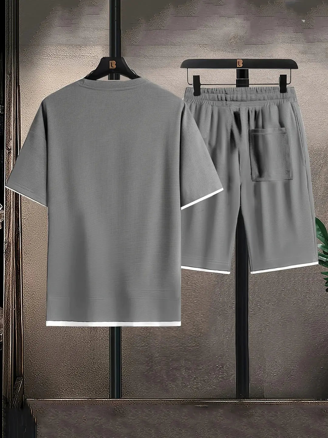 Men’s Waffle Knit Lounge Set mylalooks.com