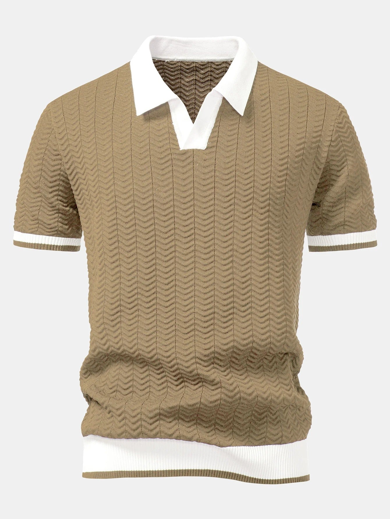 men summer knitted polo shirt fashion style
