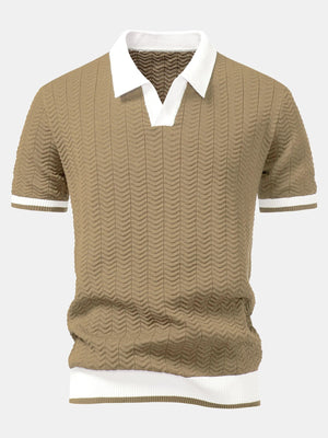 men summer knitted polo shirt fashion style