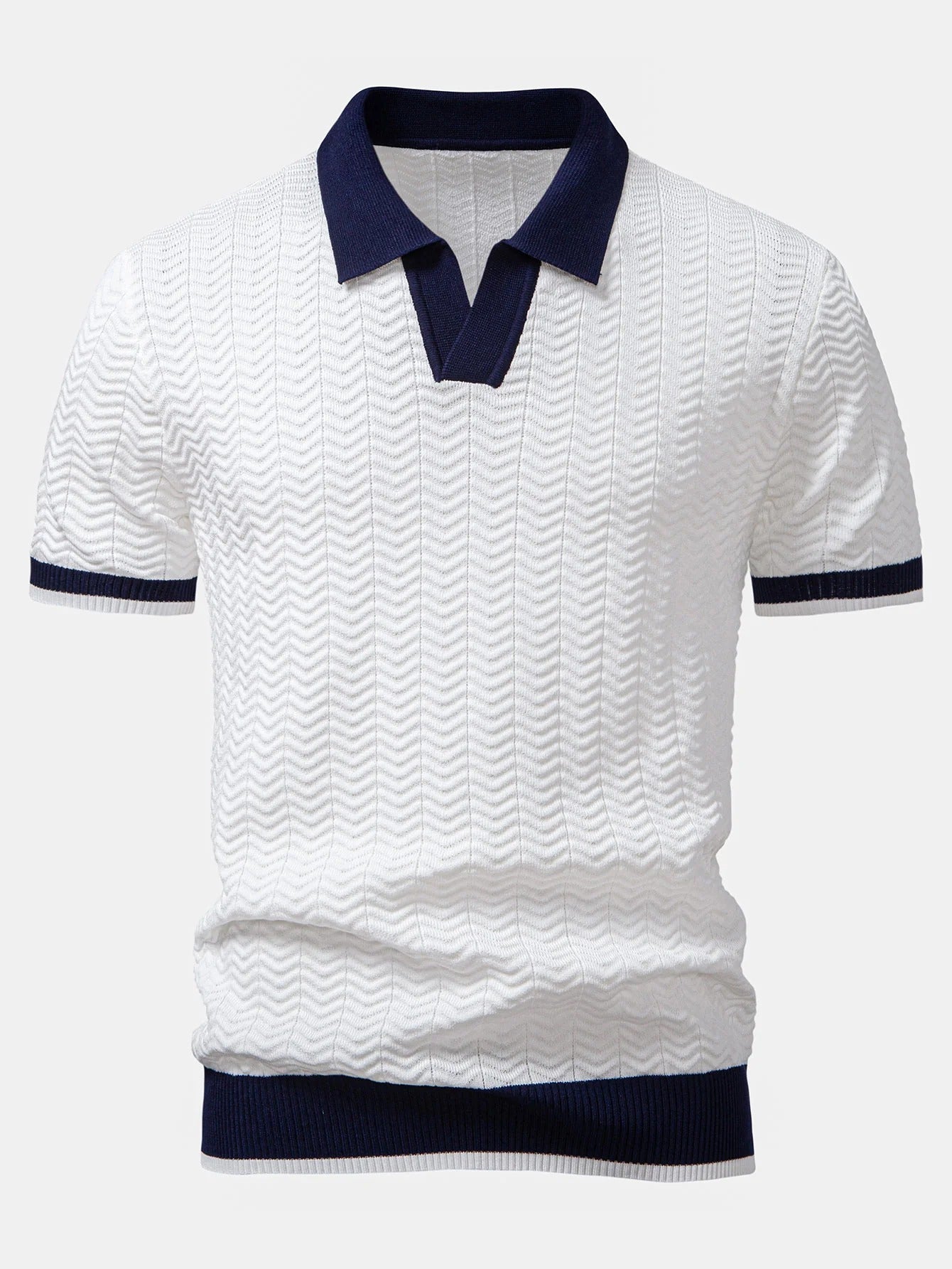 stylish men contrast polo shirt summer fashion
