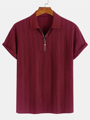 stylish men textured polo shirt casual fashion