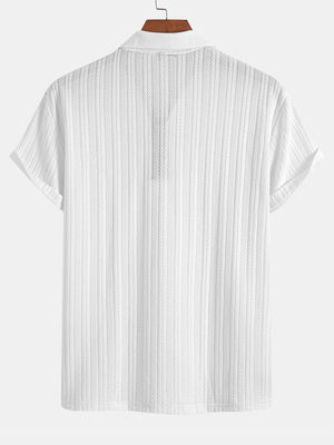 Men’s Casual Zipper Polo Shirt