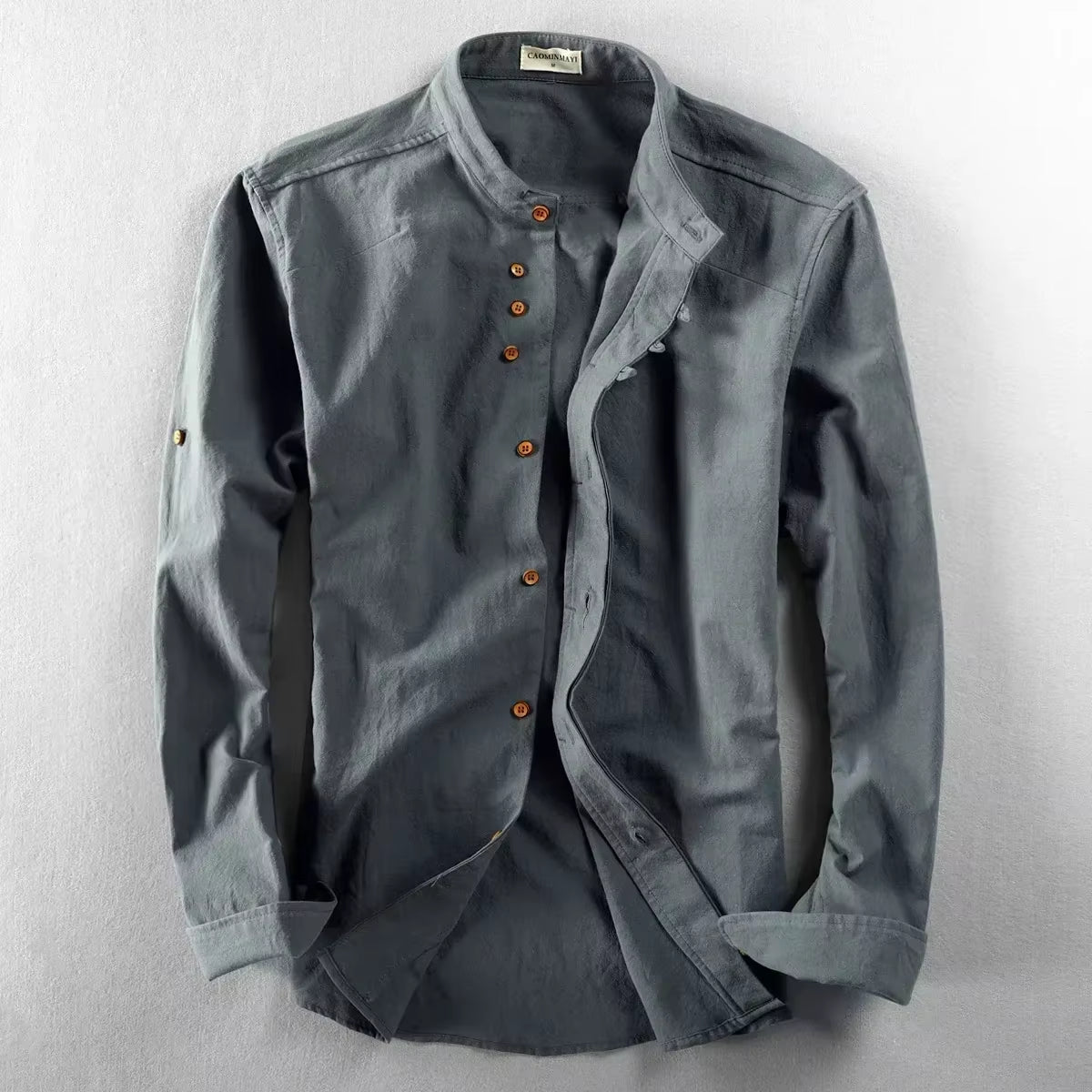 mens katana japanese style dark grey shirt samurai streetwear fashion