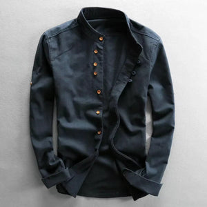 mens katana japanese style navy blue shirt samurai streetwear fashion