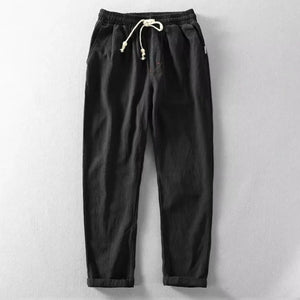 Men’s Loose Fit Cotton Linen Casual Trouser mylalooks.com
