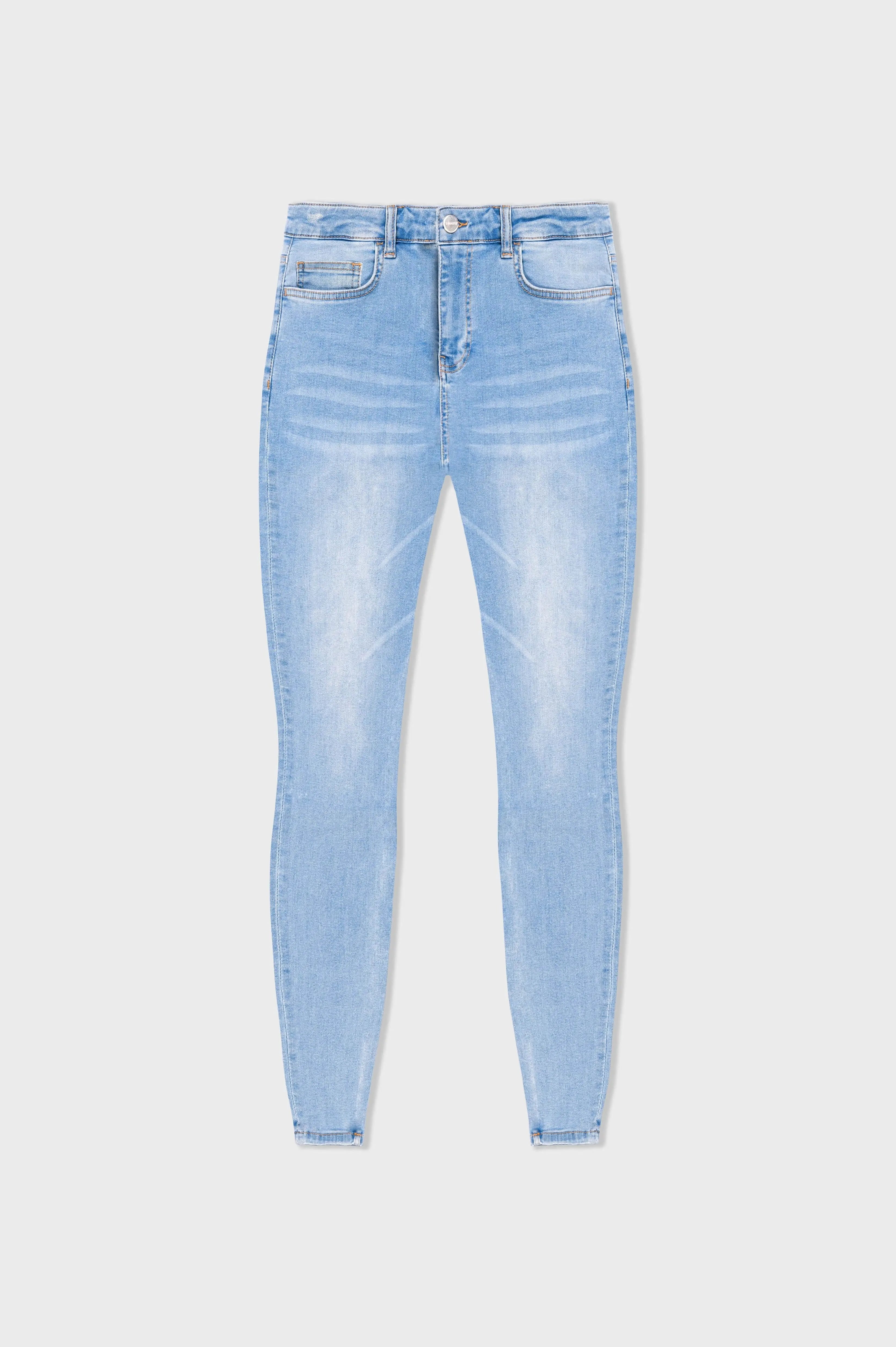 Mens Light Blue Skinny Fit Stretch Denim Jeans mylalooks.com