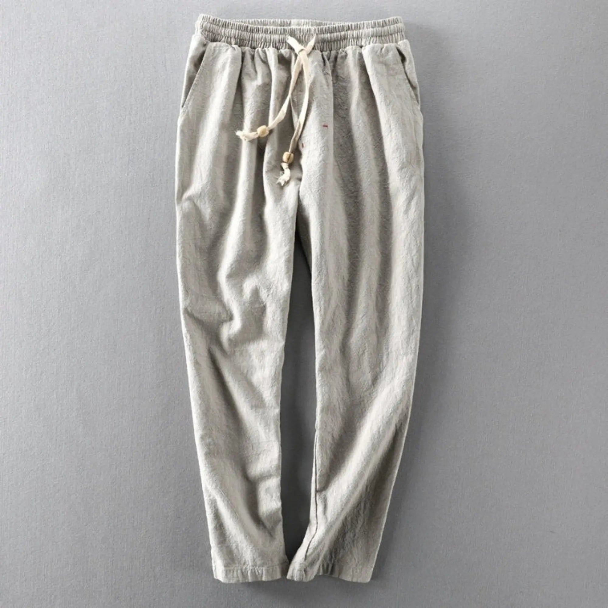 Men’s Loose Fit Cotton Linen Casual Trouser mylalooks.com