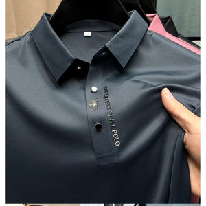 premium men polo shirt wrinkle free fabric