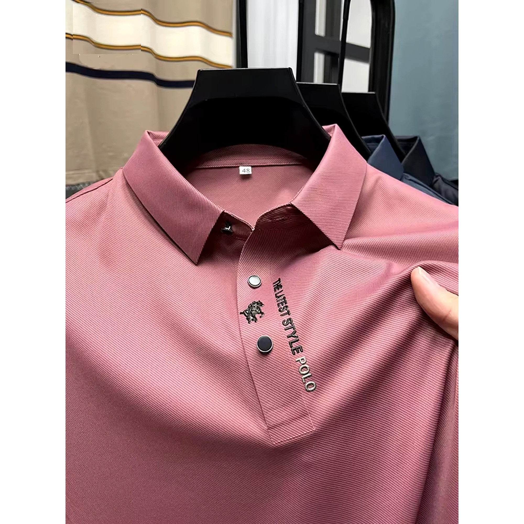 modern muscle fit polo shirt men fashion style