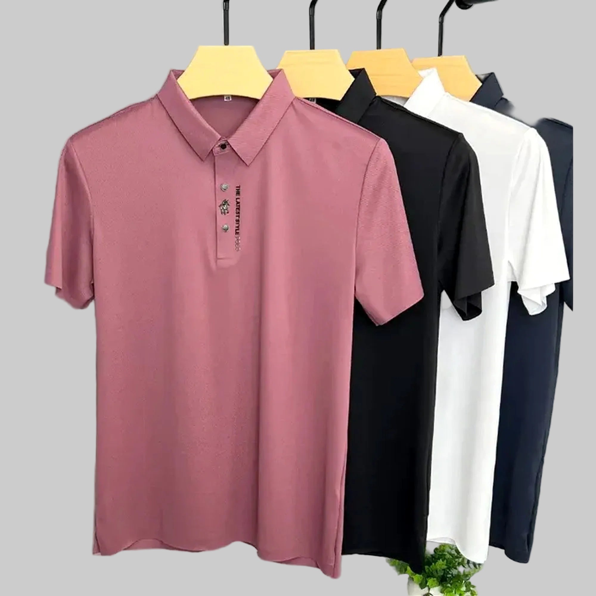 mens wrinkle free muscle fit polo shirt premium style