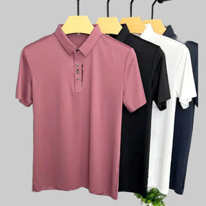 mens wrinkle free muscle fit polo shirt premium style